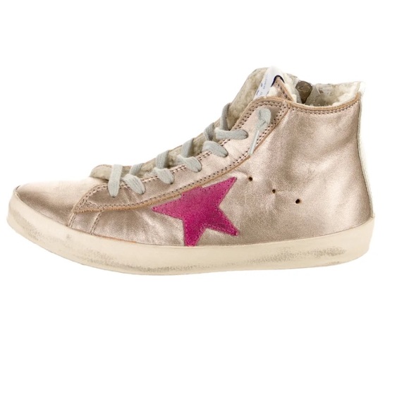 ⭐️ Golden Goose Girls Bonboint Gold High Tops💕 NWOT•HTF•$655 - Picture 1 of 9